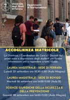 Accoglienza matricole a.a. 2023/2024